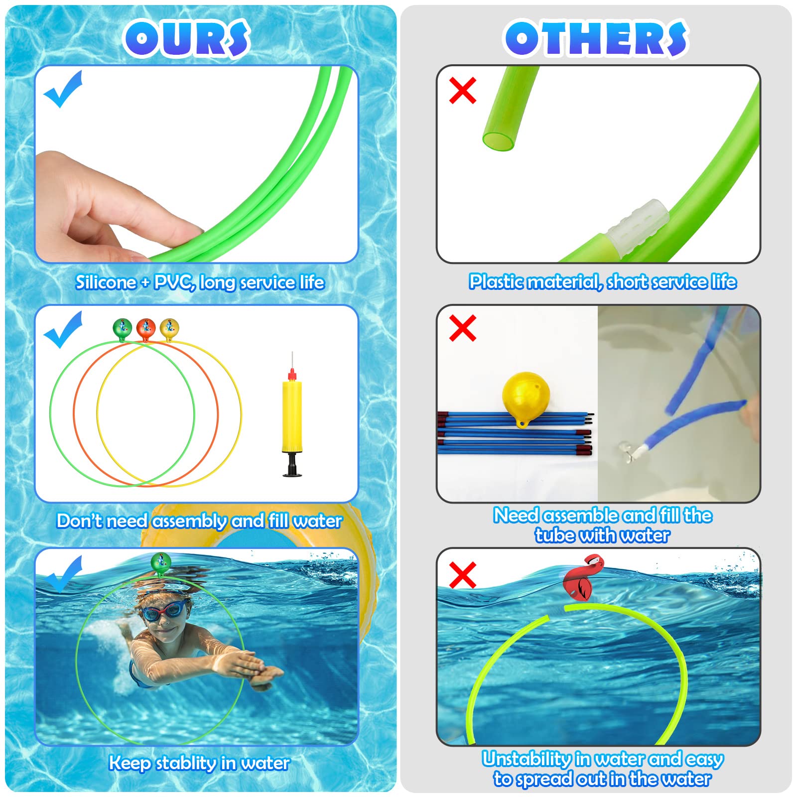 Orange diving ring color with balloons image