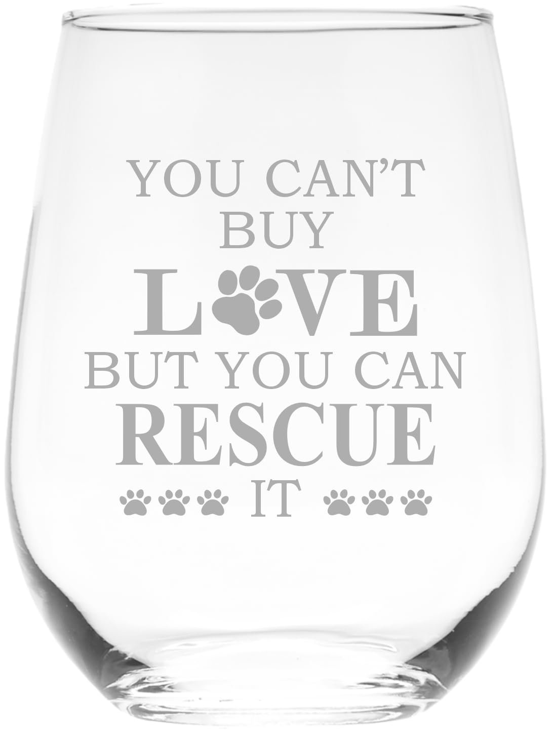 C M stemless wine glass 17 oz