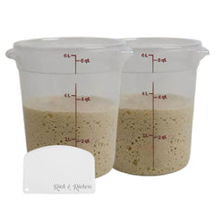 Cmbro 6-Quart round food storage container with lid side view