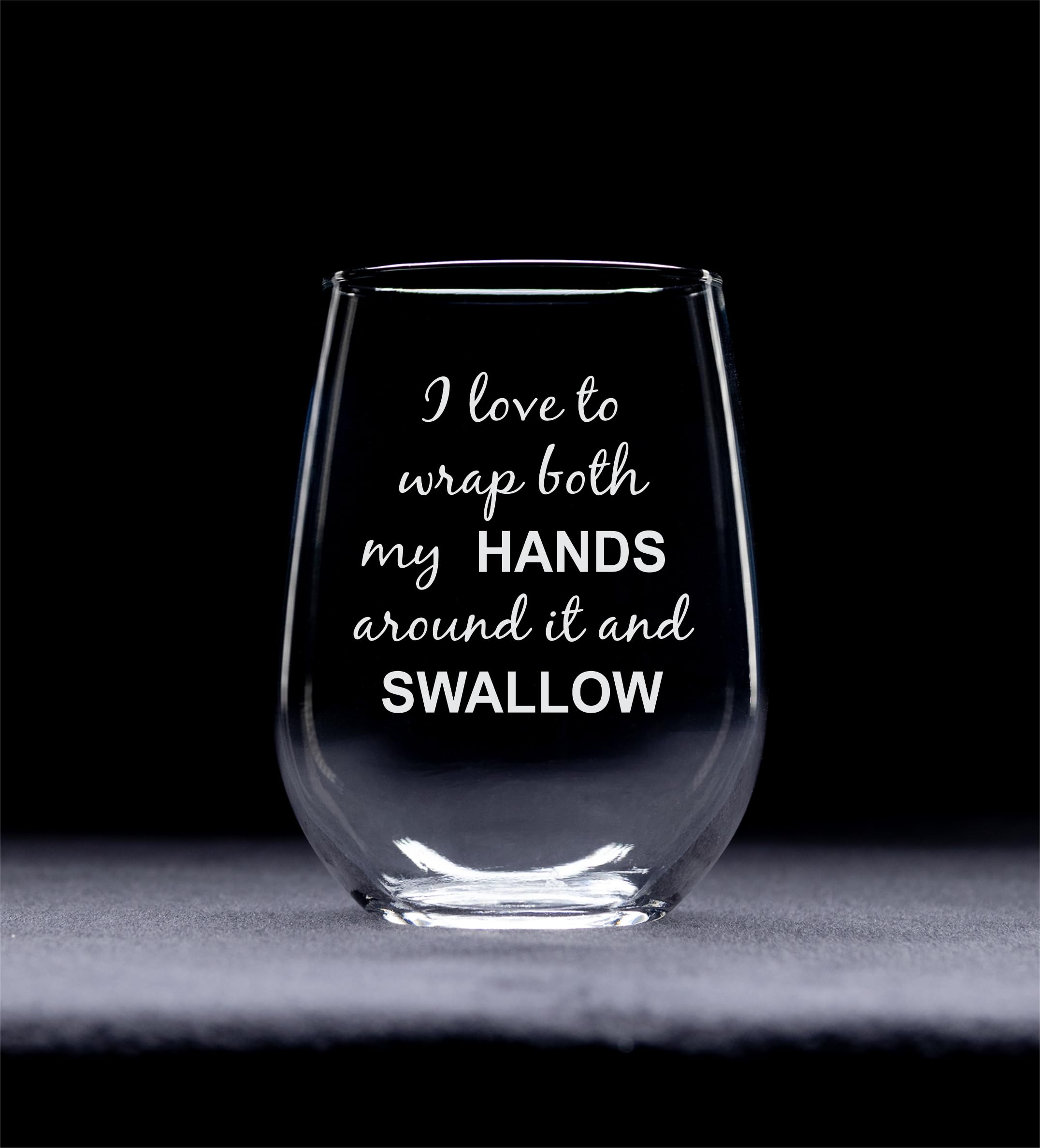 C M I funny wine glass for gatherings
