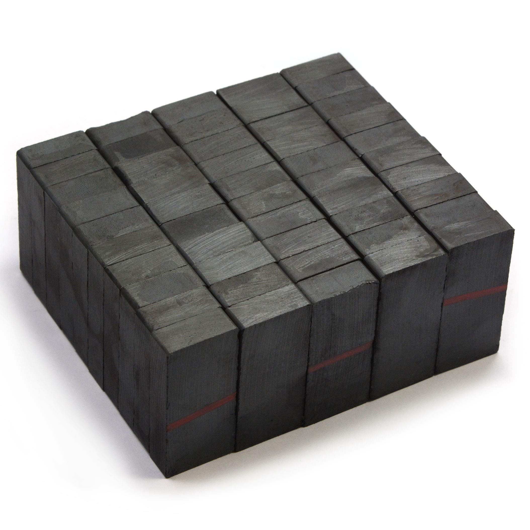 CMS MAGNETICS 50-piece ceramic domino block magnets 1-7/8 x 7/8 x 3/8 in