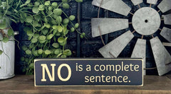 CNC carved wood block sign with natural text 3x12 inch