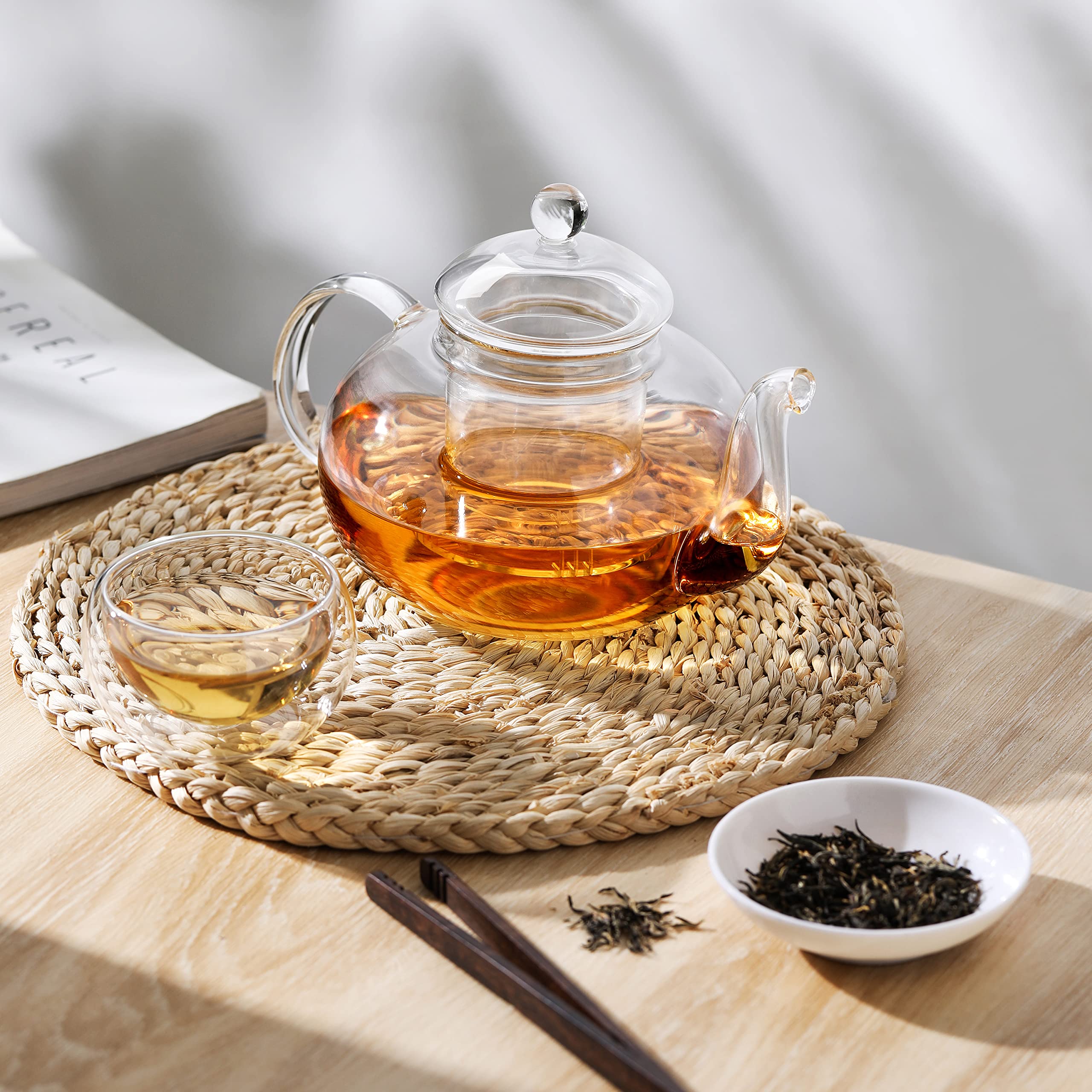 CNGLASS glass teapot for loose leaf tea indoors
