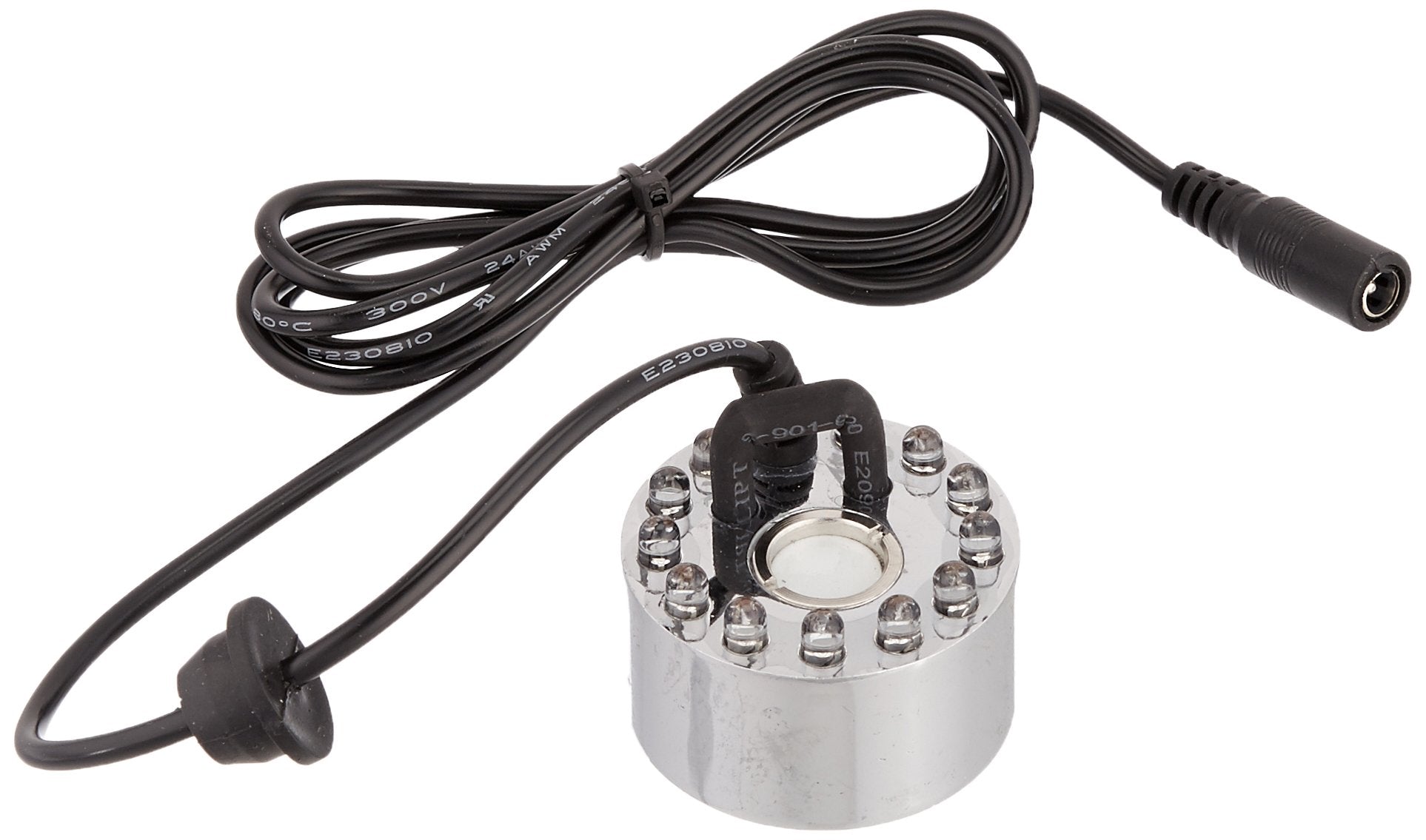 CNZ Mist Maker Fogger with 12 LED Lights emitting mist over water