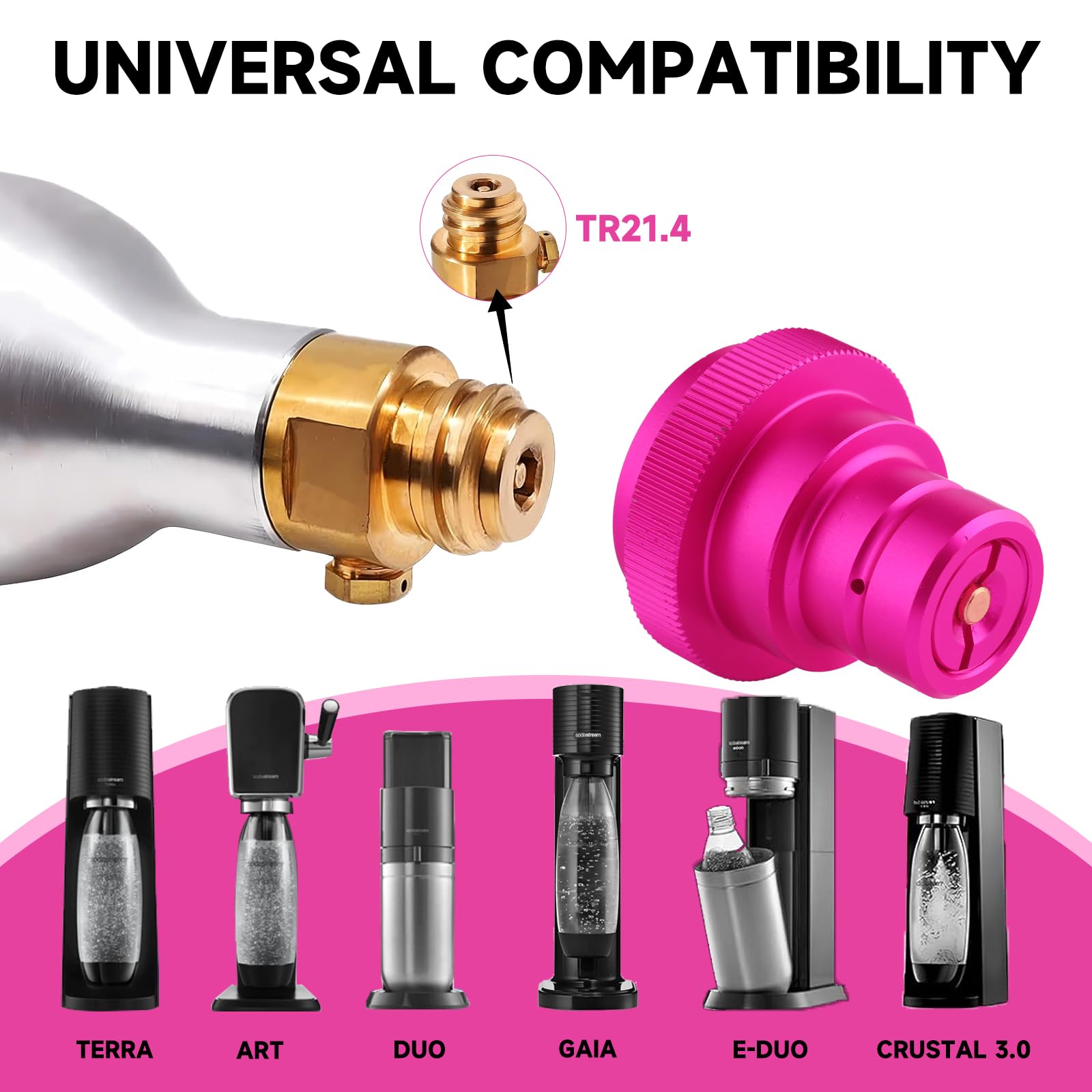 CO2 refill canister connector TR21-4 valve image