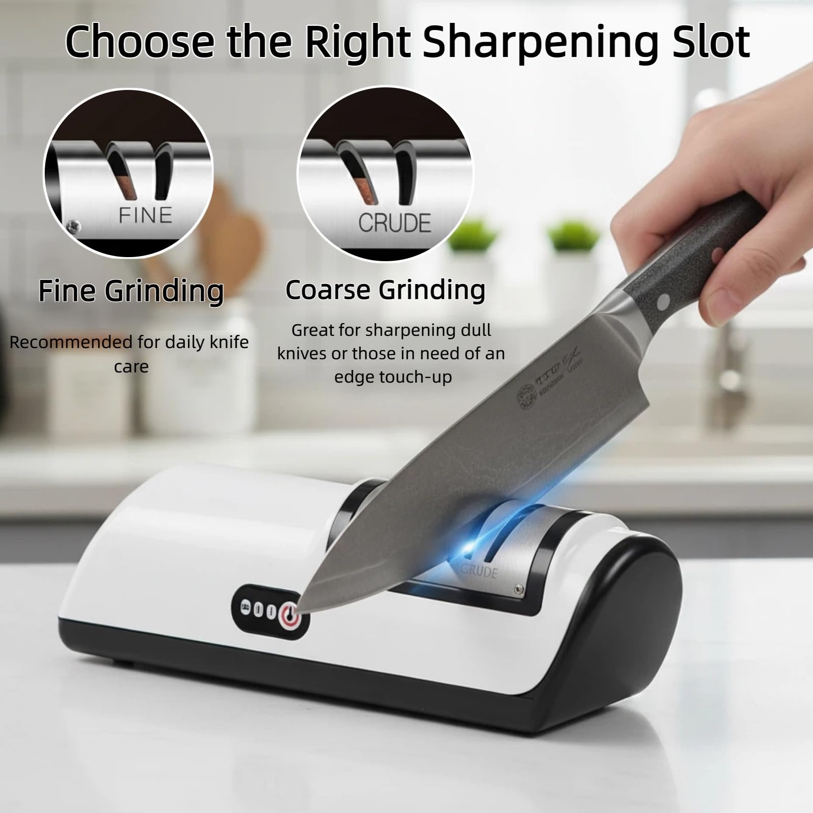 Two speed modes for delicate and tough blades