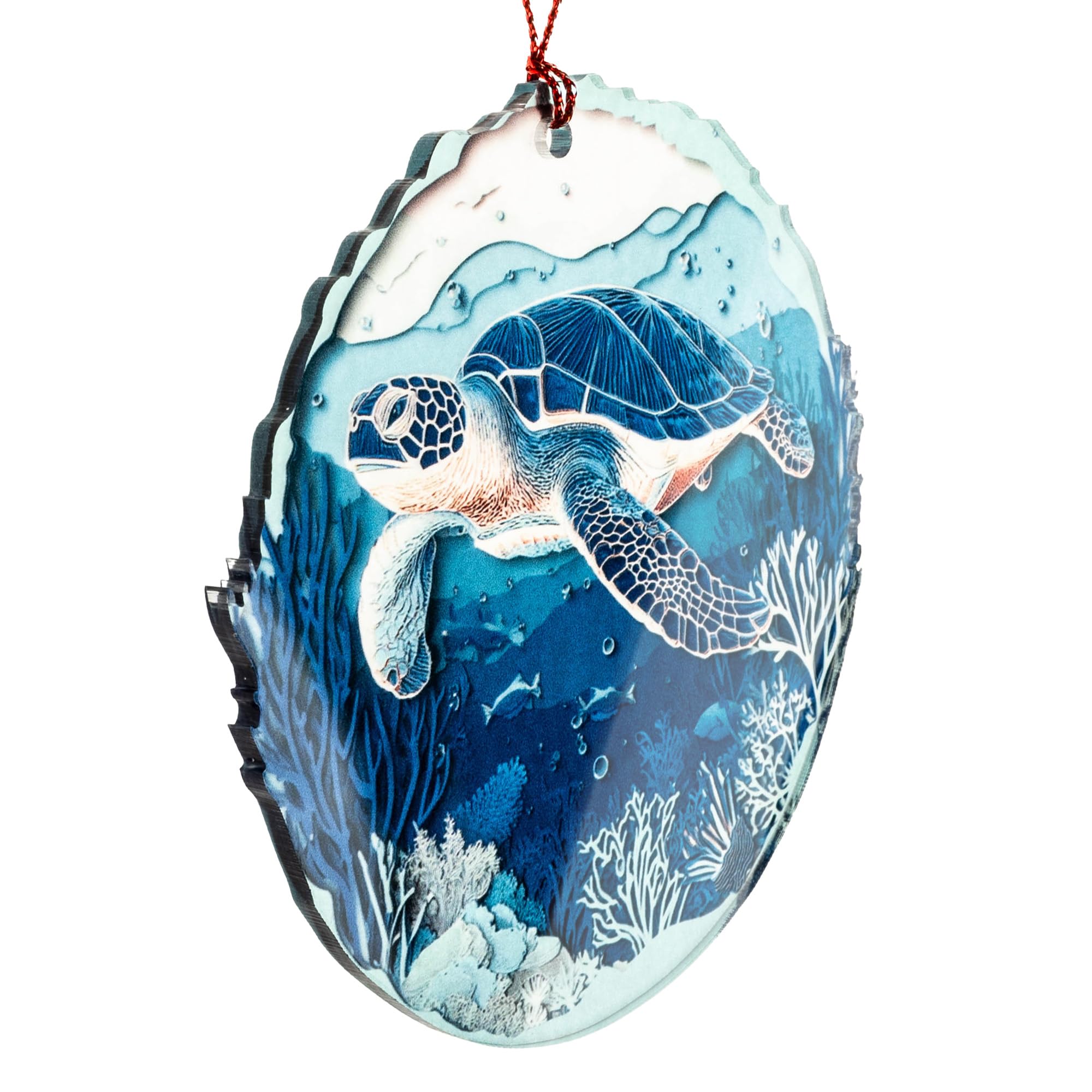 Coastal Beach Decor sea turtle window hanging