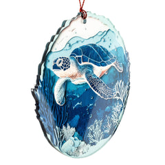 Coastal Beach Decor sea turtle window hanging