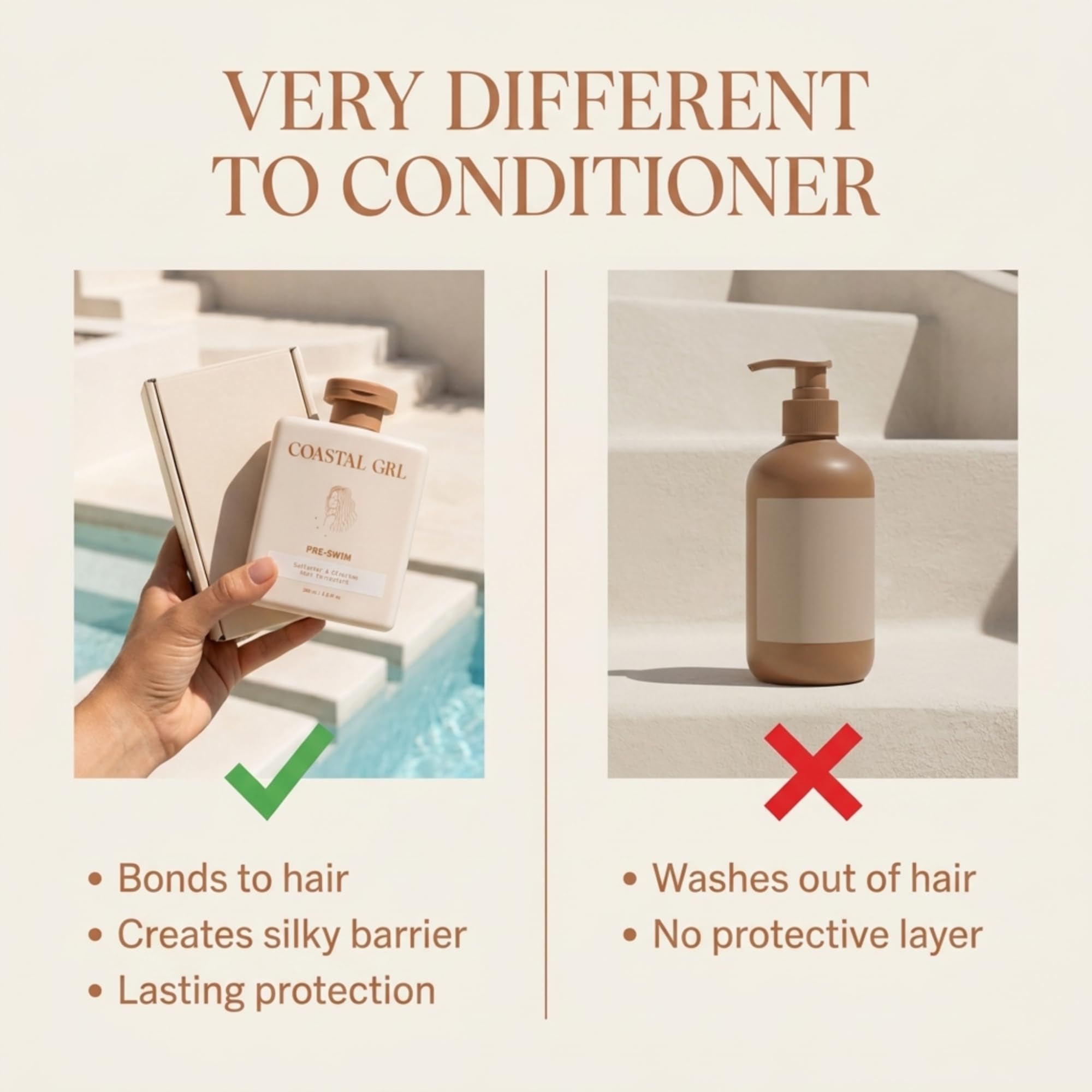 Multi-use leave-in hair cream Coastal Grl PRE-SWIM
