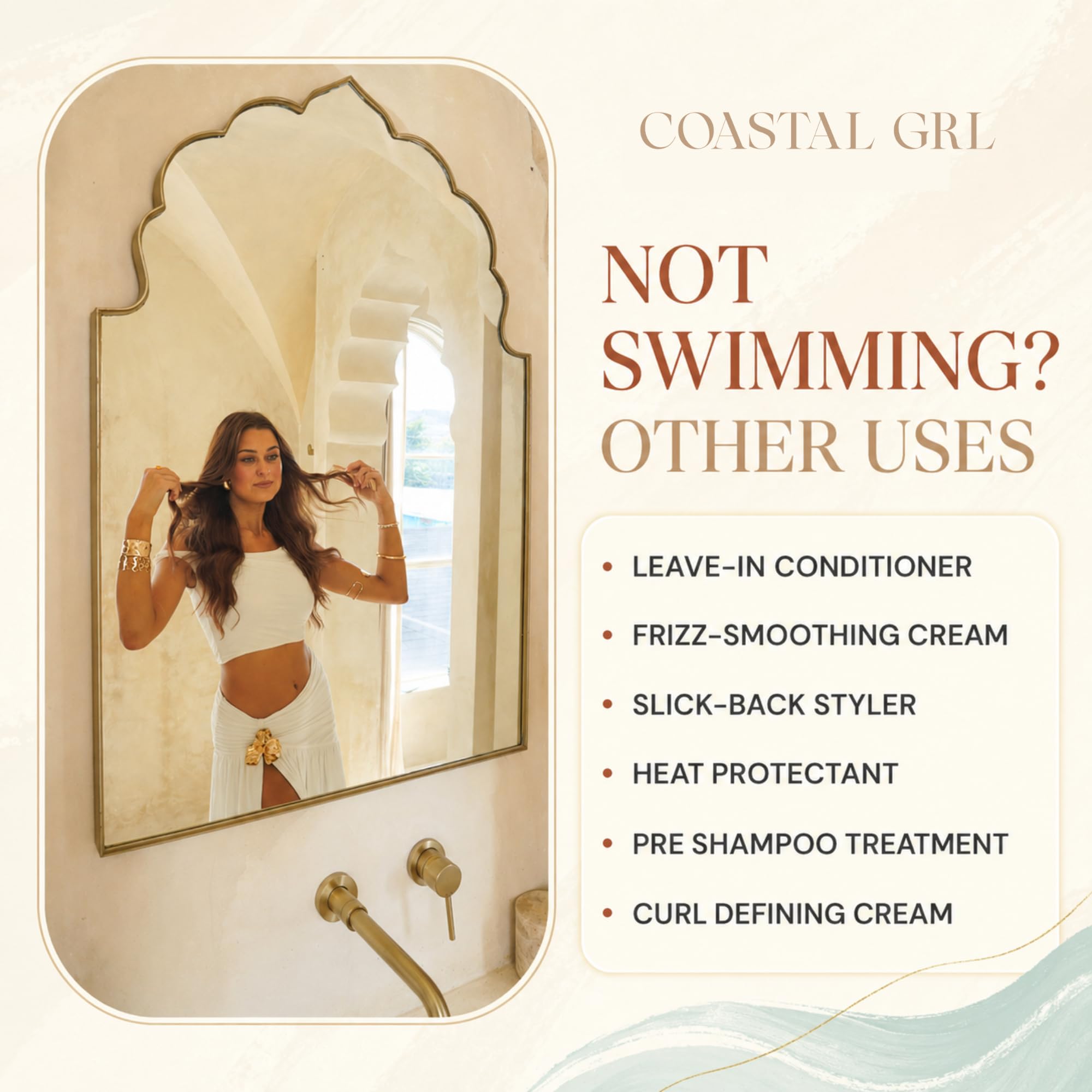 Tropical coconut pineapple scent in Coastal Grl PRE-SWIM Leave-In Conditioner