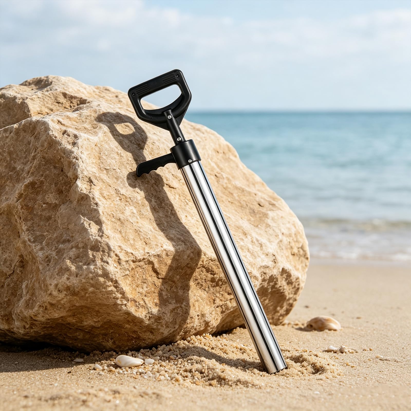 Coastal mudflat adventure gear for beach clamming and shrimp harvesting