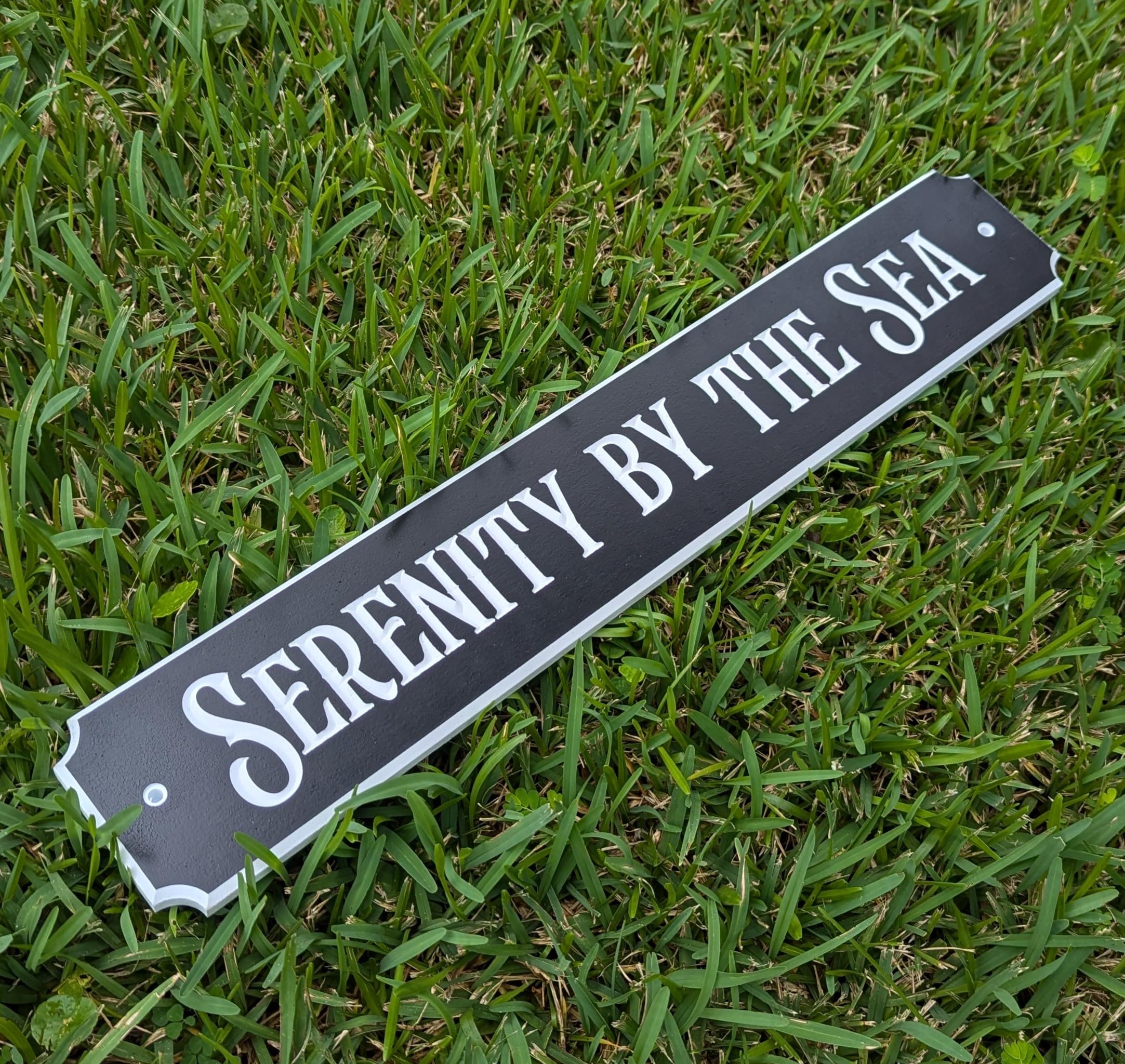 Coastal Quarterboard House Sign 33x6 size outdoor mounting