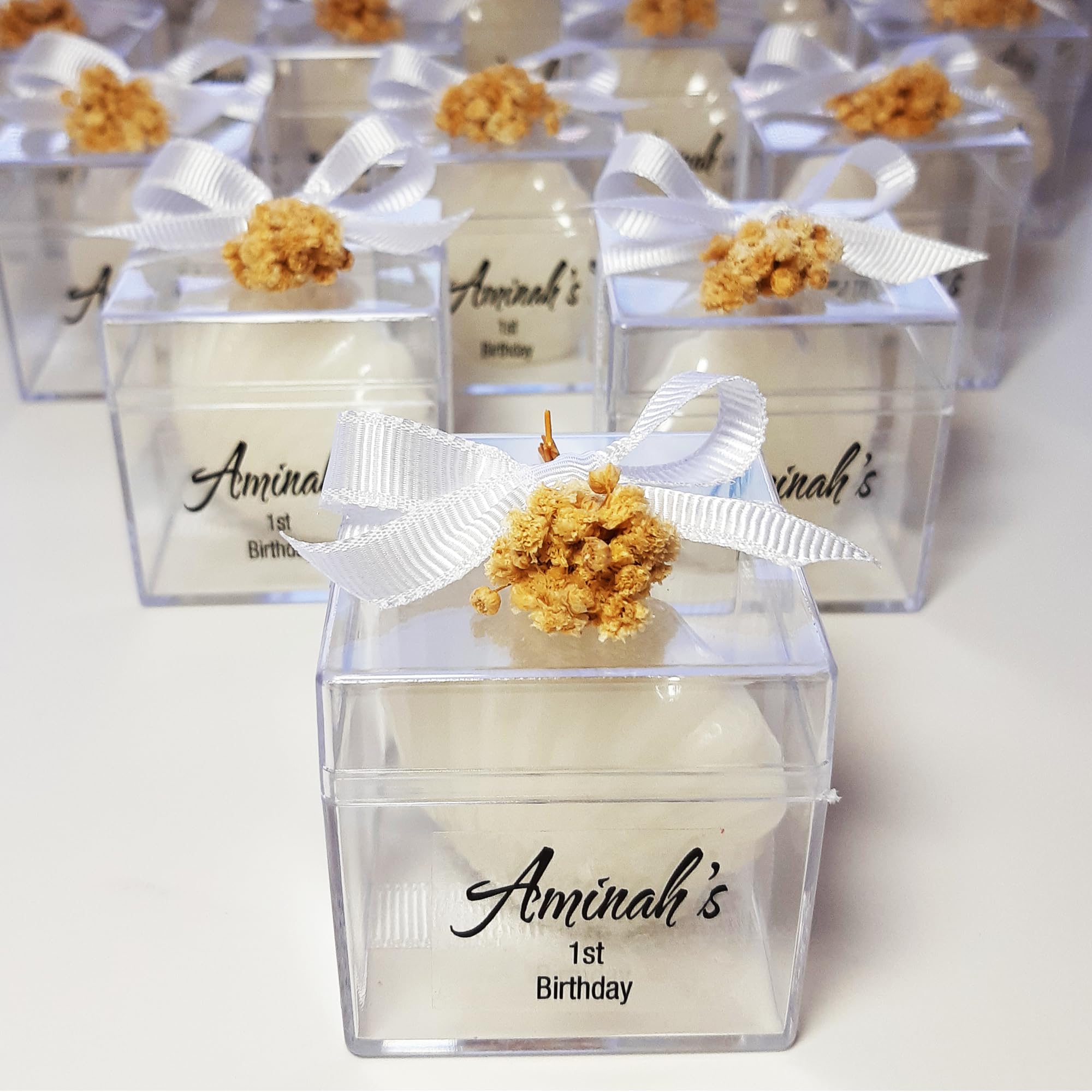 Bulk seashell candle gift for wedding guests