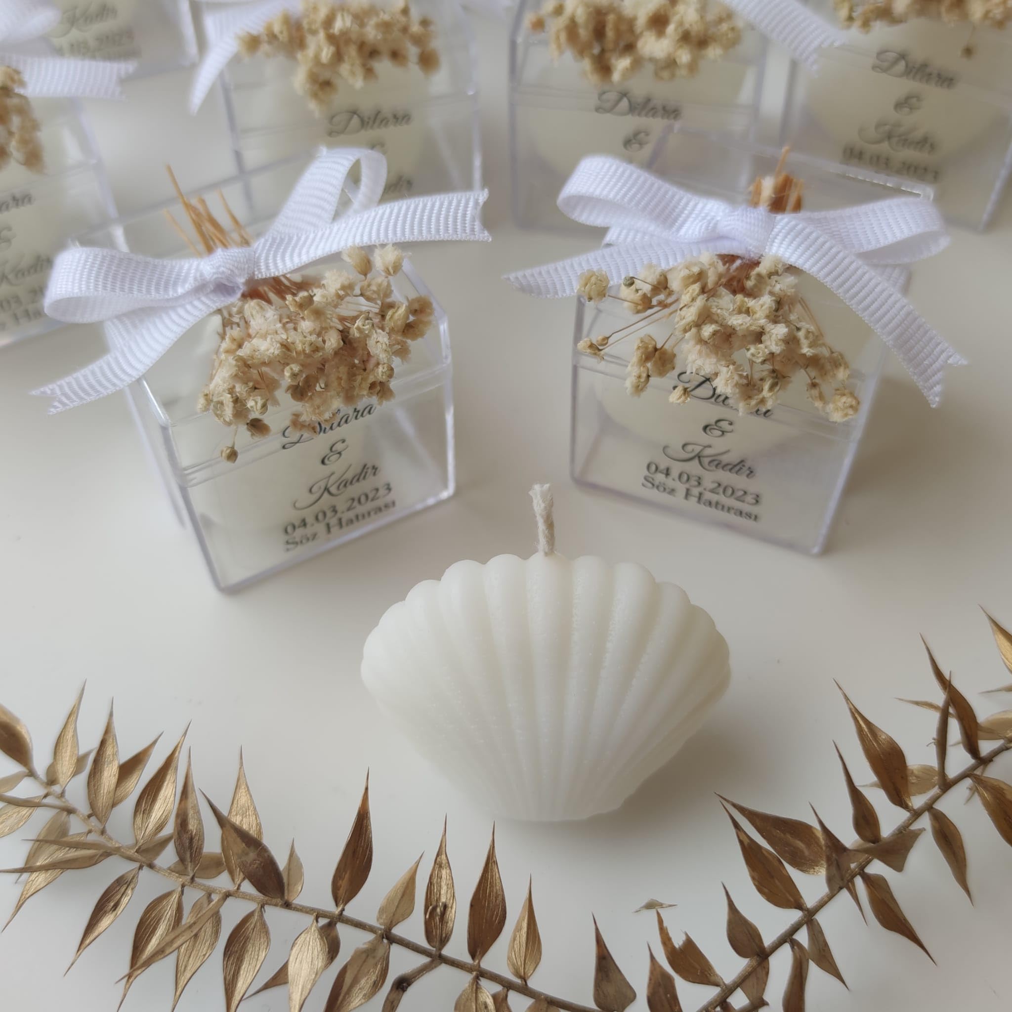 Coastal decor seashell candle gifts for events
