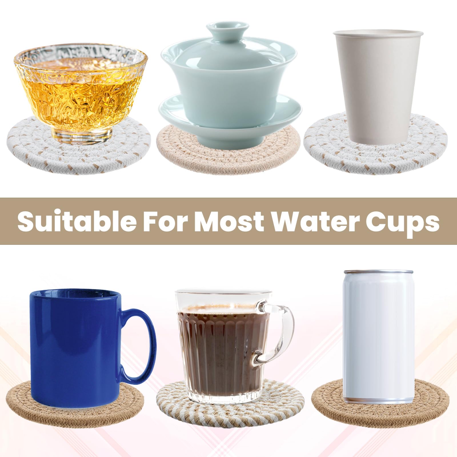 Coaster set protects furniture from heat and moisture