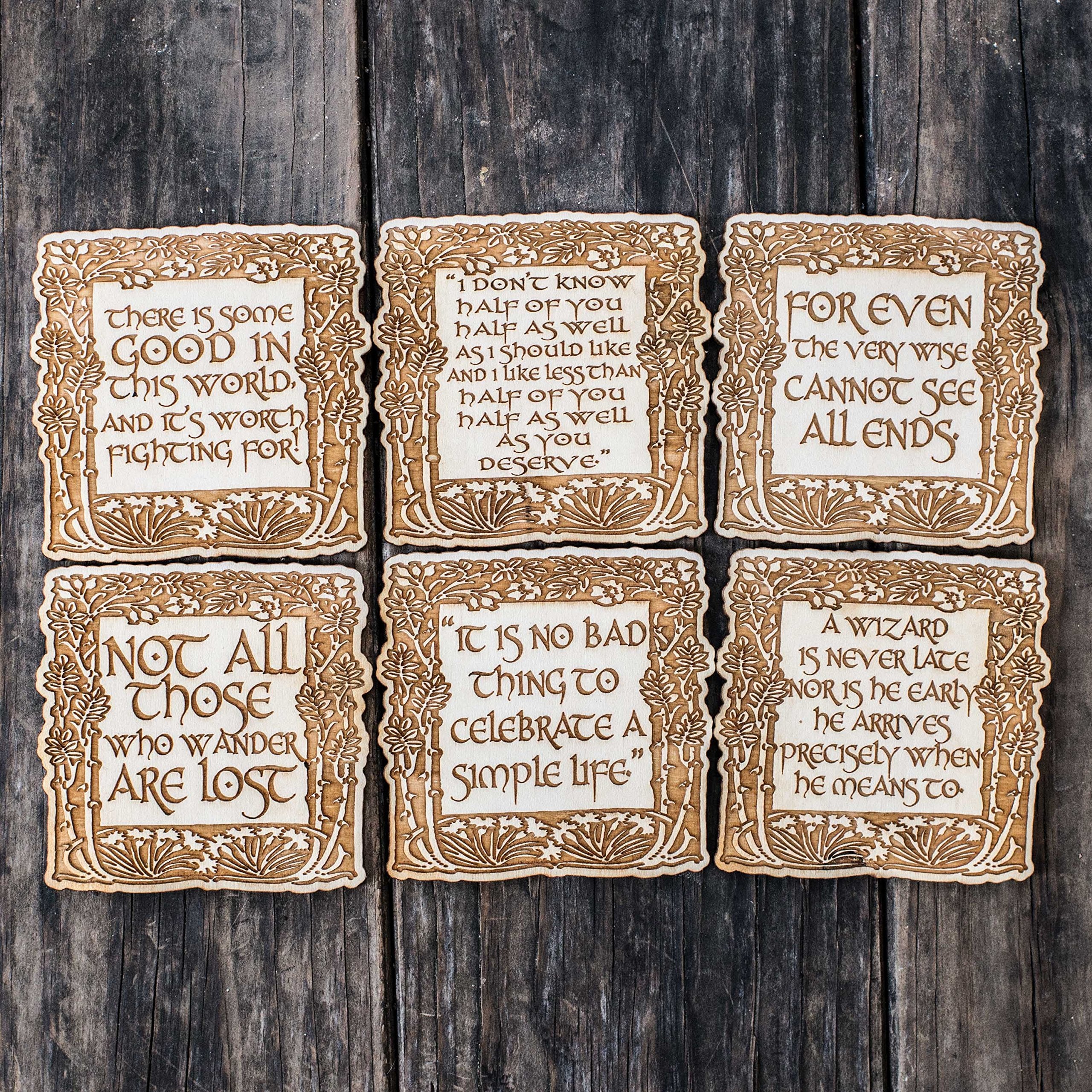 Maple wood coasters engraved