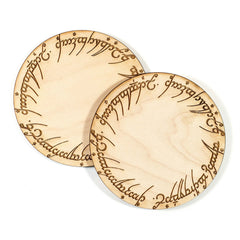 Coasters The One Coaster Set of 2 Raw Wood maple