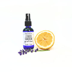 Cobalt blue glass spray bottle for yoga mat cleaner