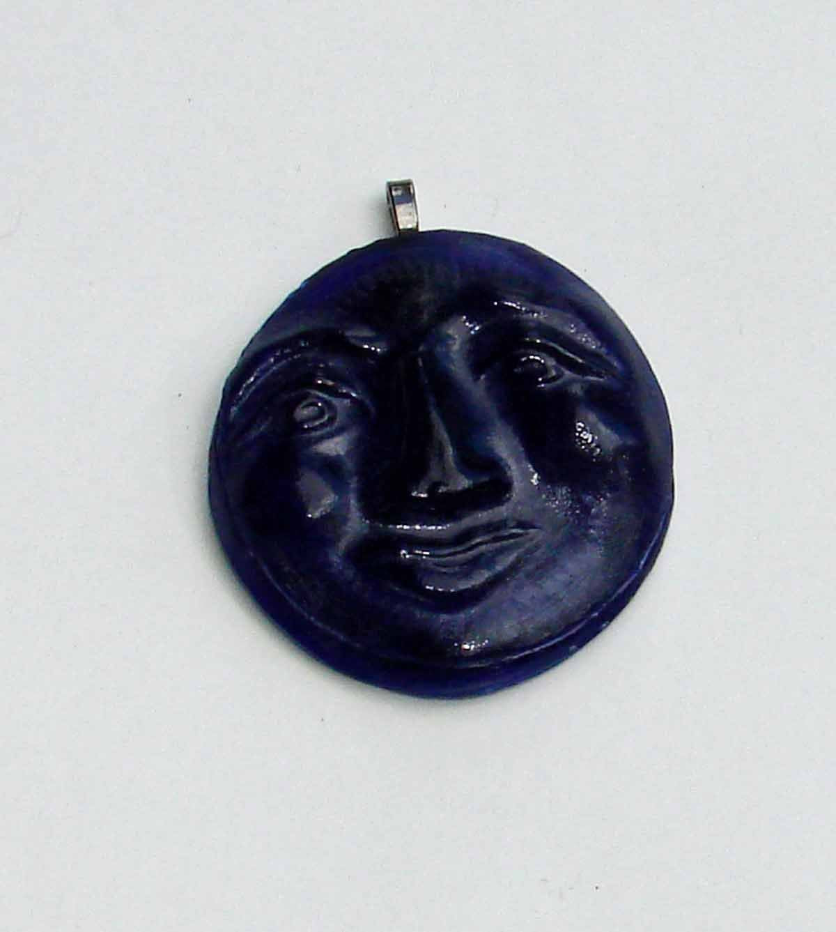 Diameter 2 1/4 to 2 3/4 inches cobalt blue suncatcher
