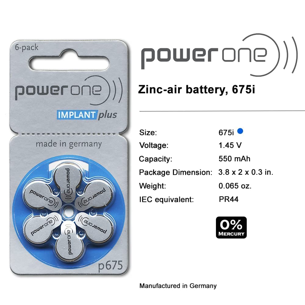 Premium batteries for Cochlear Implants certified by Cochlear Corporation