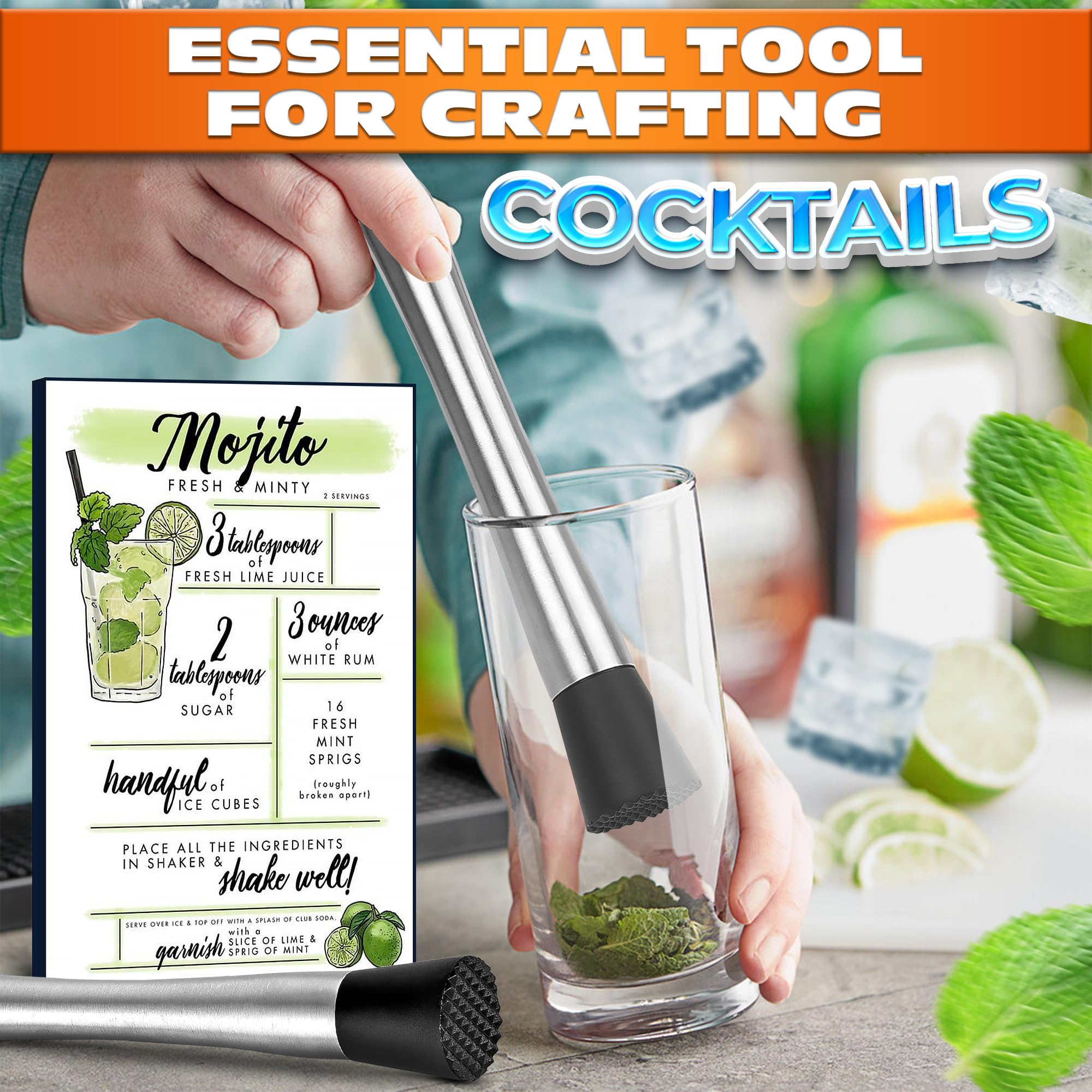cocktail muddler set for home bar