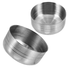 Two stainless steel shaker lids for 3.8 cm and 4.2 cm cups