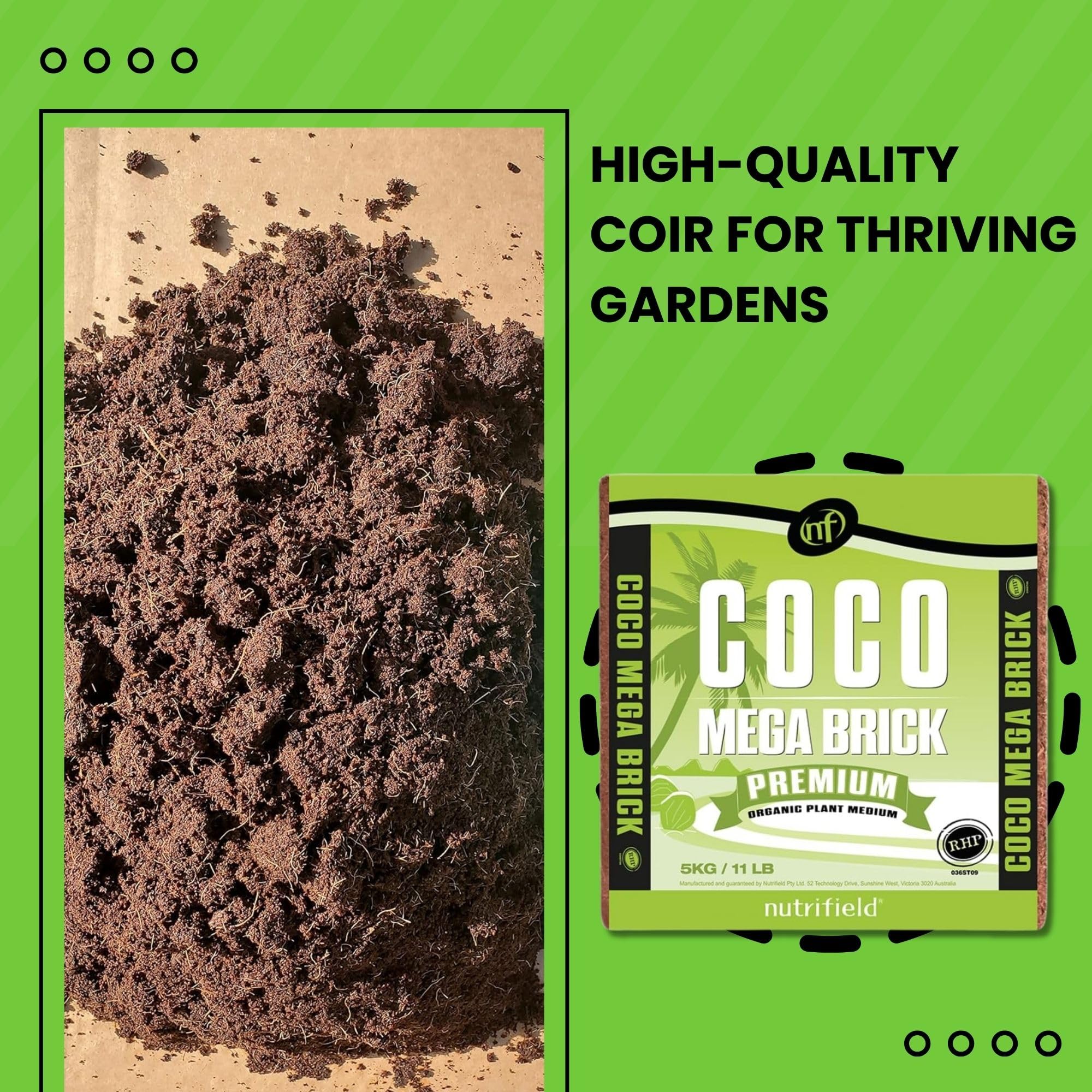 Coco Mega Brick expands to about 55L of coco coir substrate