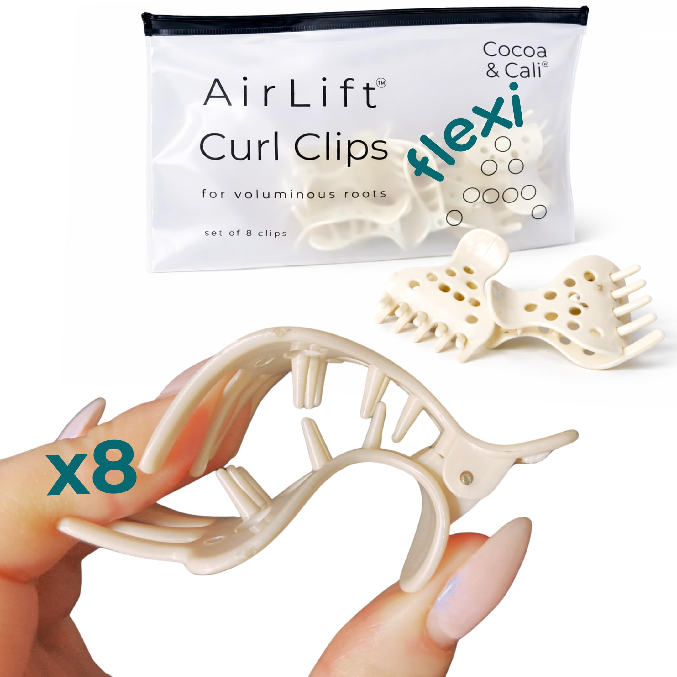 Cocoa & Cali 8-pack root lifting hair clips