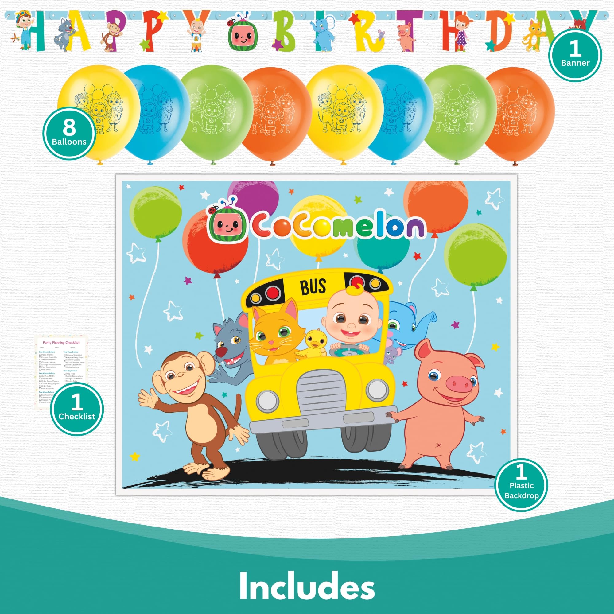 Officially licensed Unique Cocomelon birthday decorations bundle