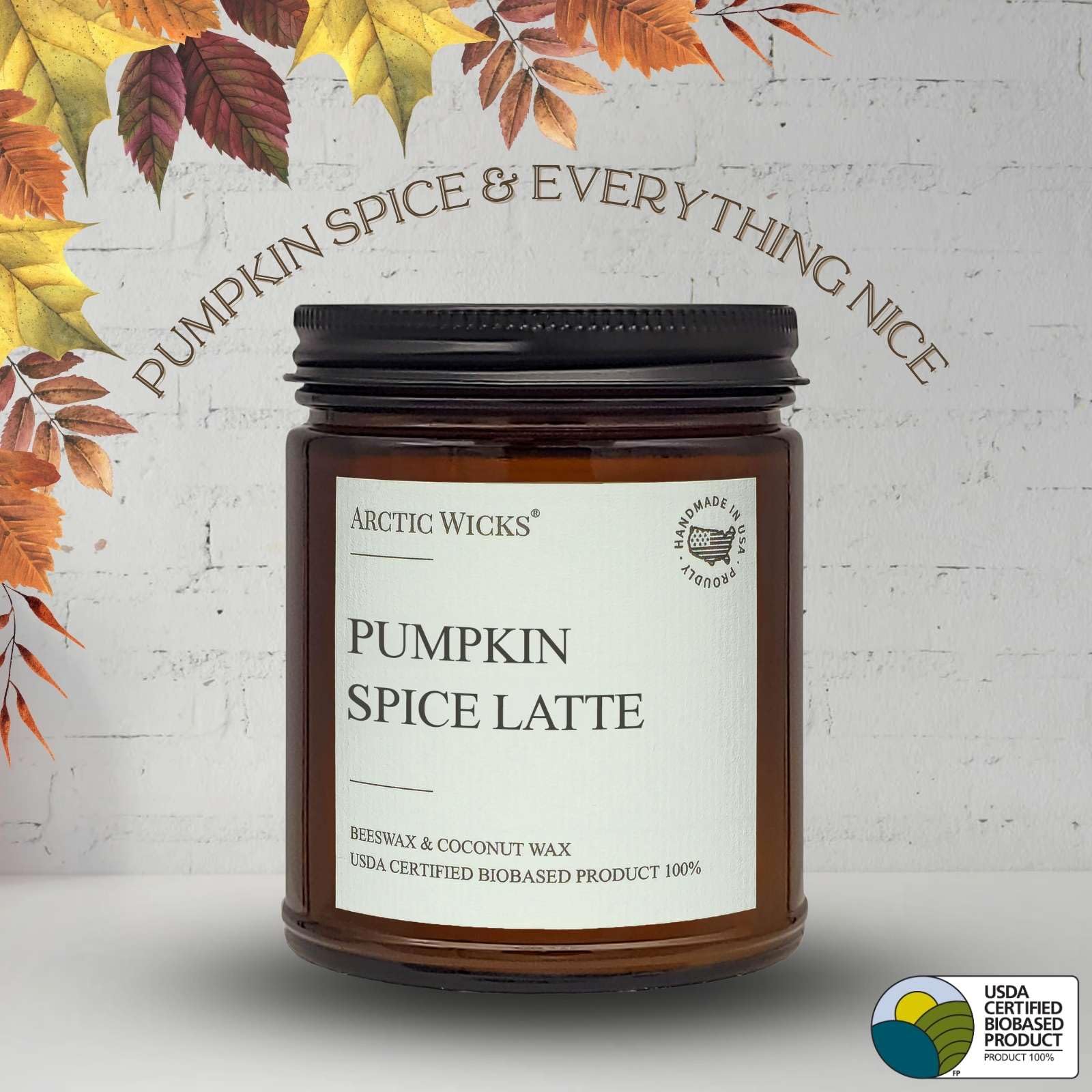 USDA Certified Biobased candle mark on packaging