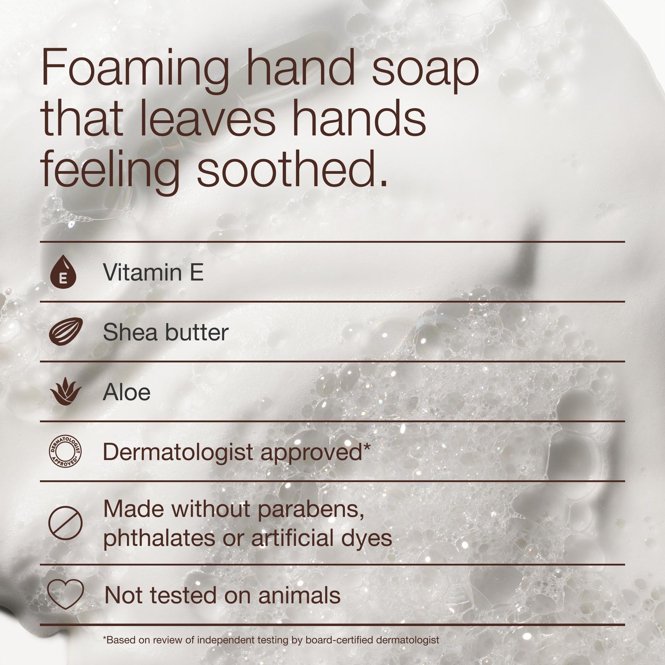 Coconut lavender fragrance notes on hand soap bottle