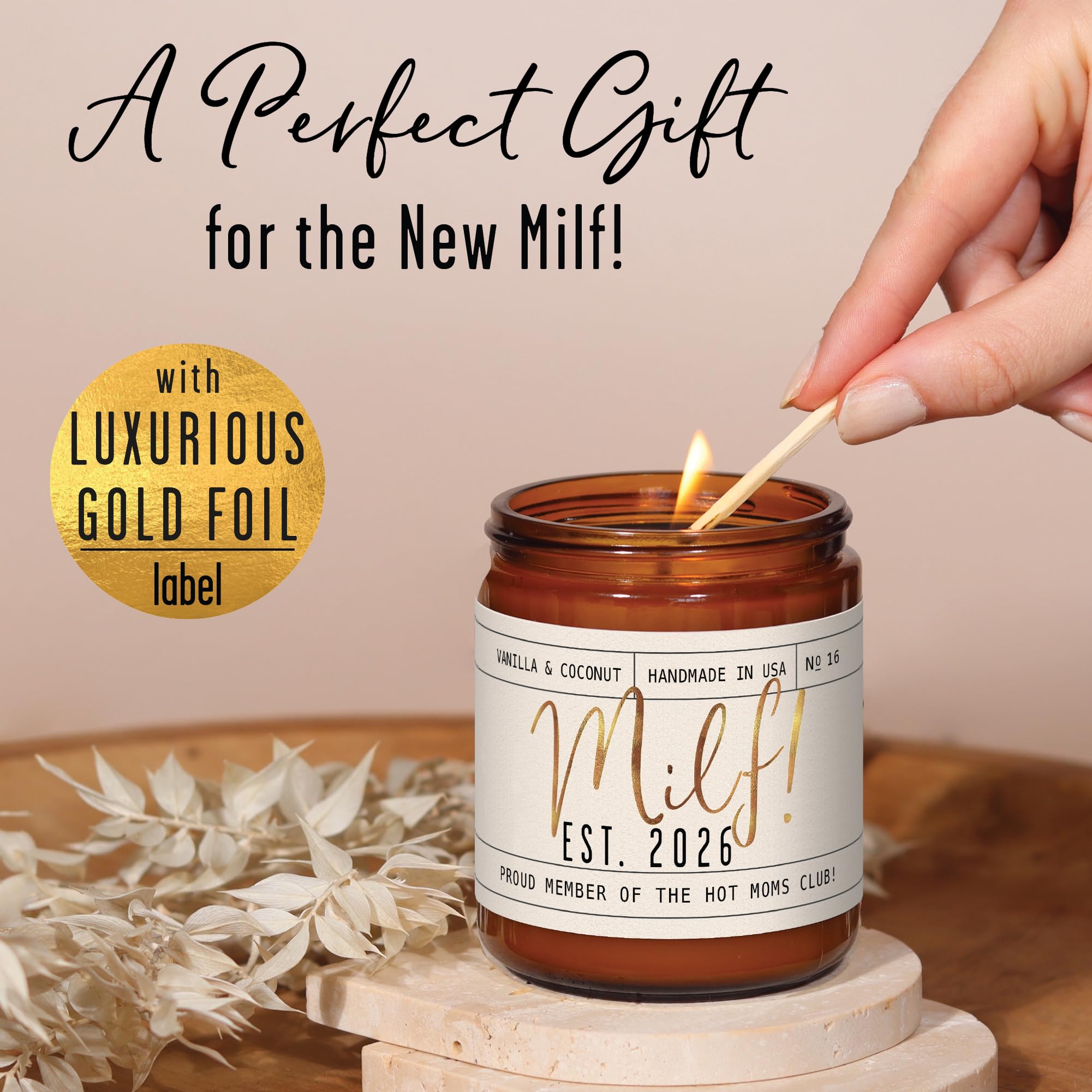 Postpartum gift candle for first time mommy
