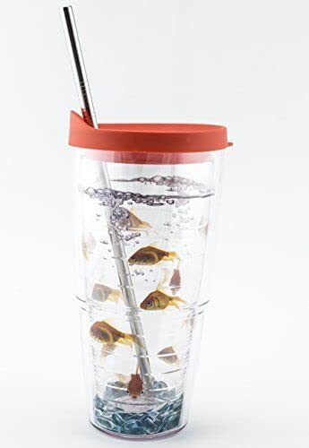 CocoStraw 18/8 polished stainless steel finish resists rust and scratches