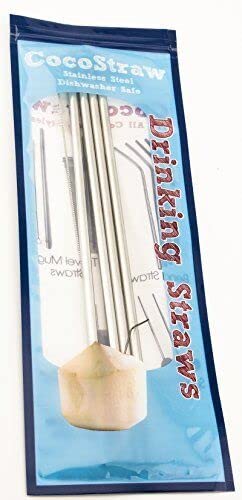 CocoStraw straw length 10.5 inches and 8 mm width for travel lids
