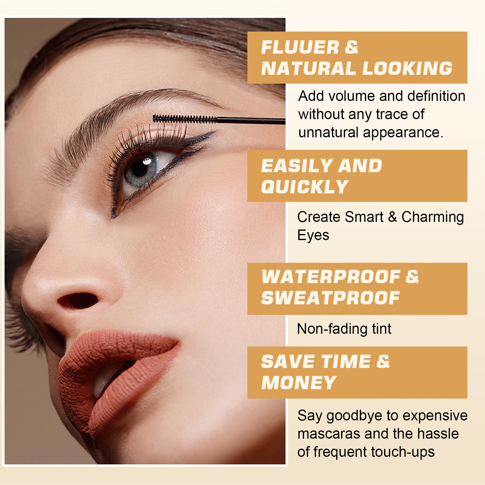 Dark brown lash color for eyelashes and eyebrows