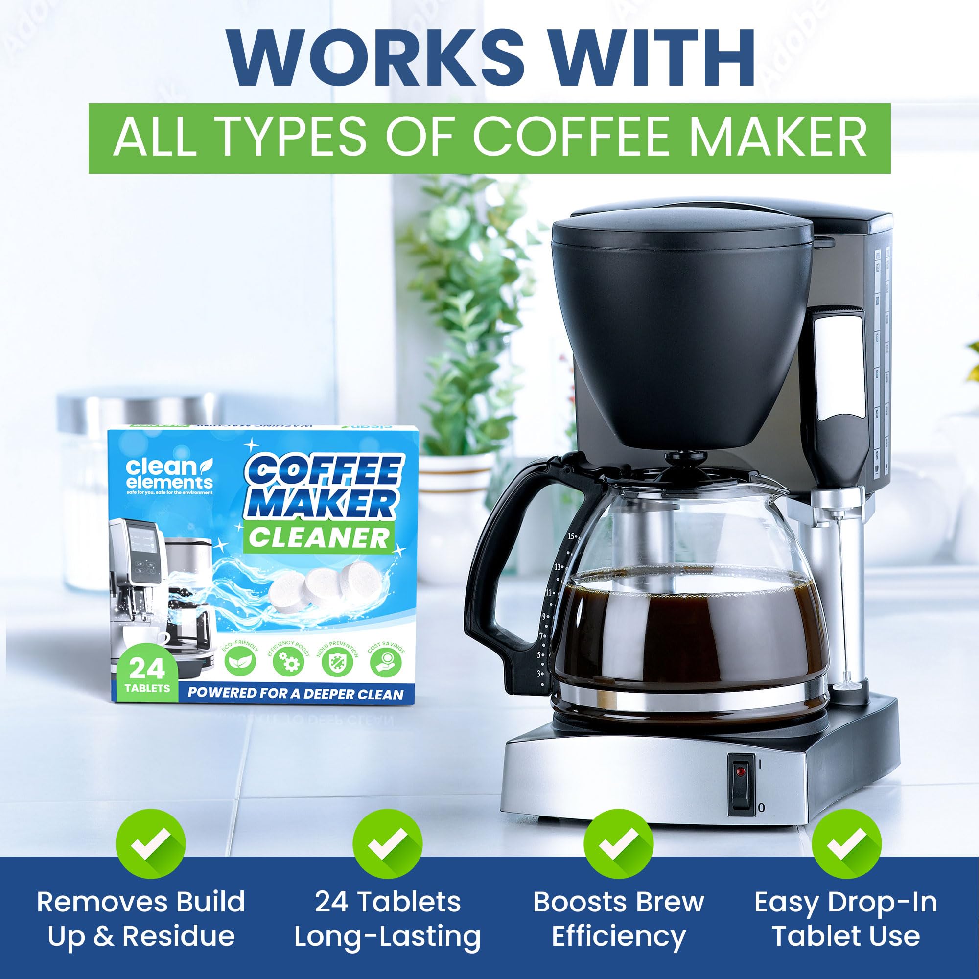 1-year supply 24 tablets for monthly cleaning