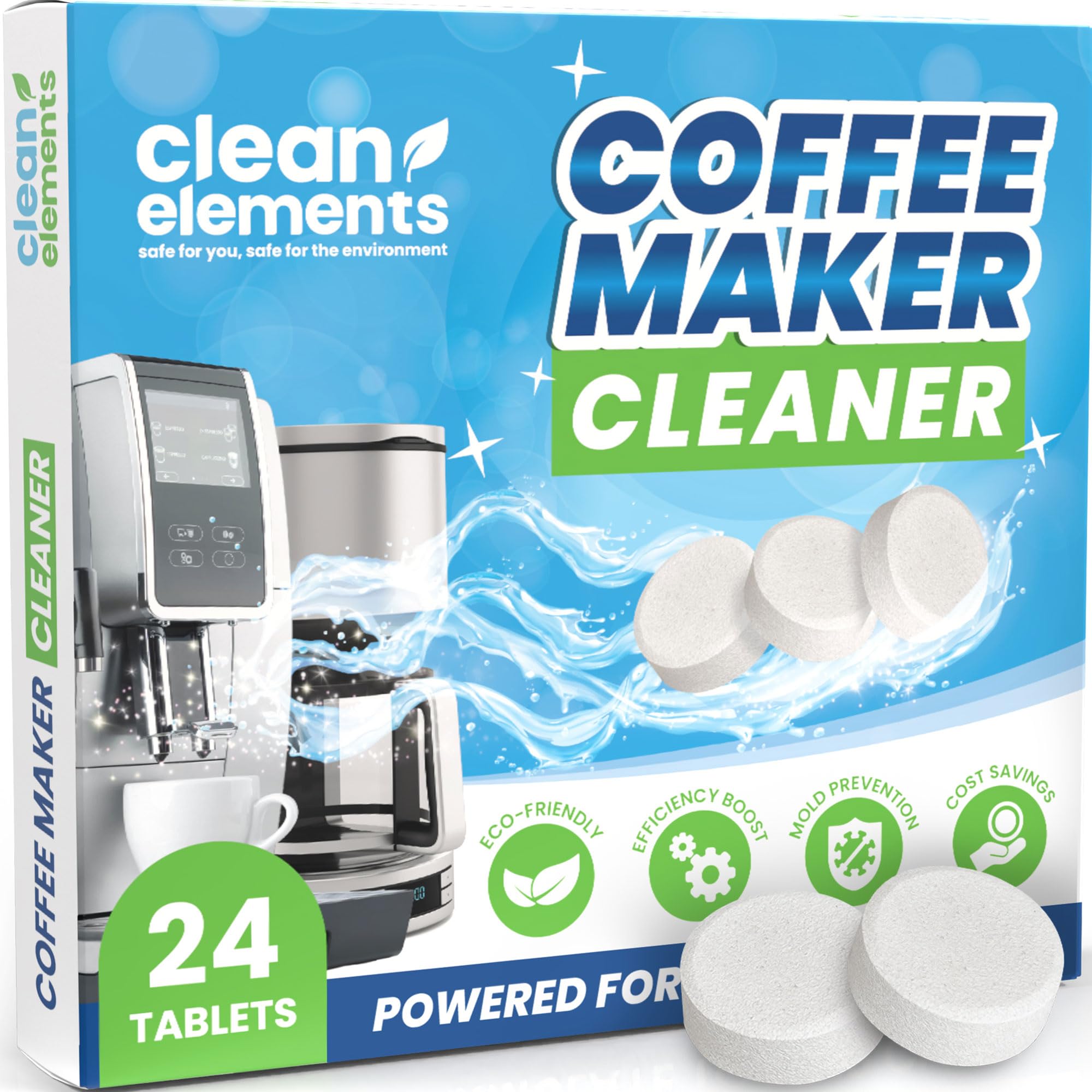Coffee Maker Cleaner & Descaler Tablets 24 Pack Keurig compatibility