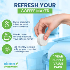 Deep descaling action removes hard water scale and oils for Miele