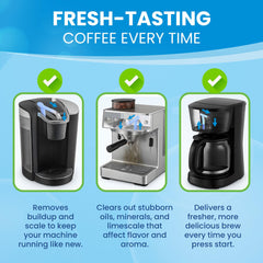 Better tasting coffee due to regular descaling and clean water flow