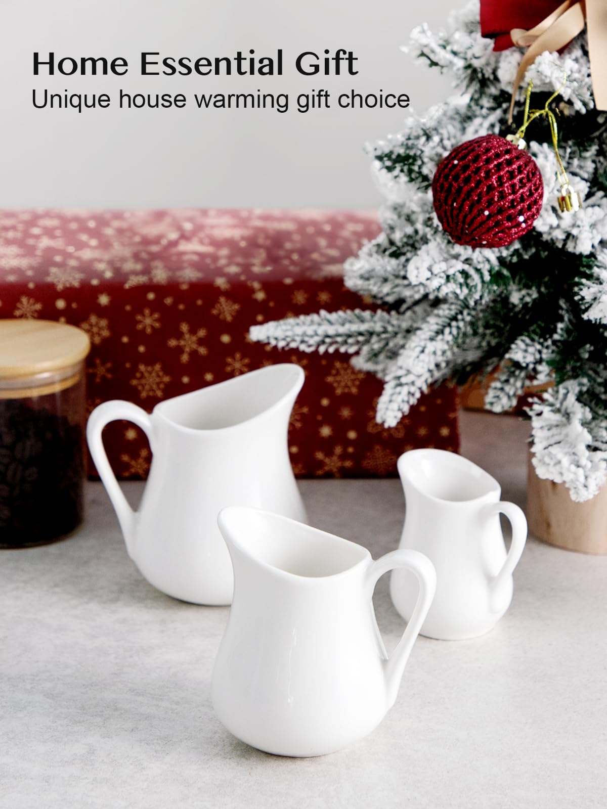White ceramic creamer pitcher gift idea