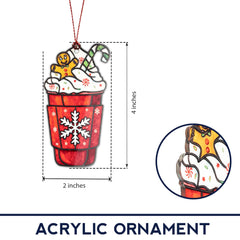 Coffee Ornament 2025 packaged with story card ready to gift