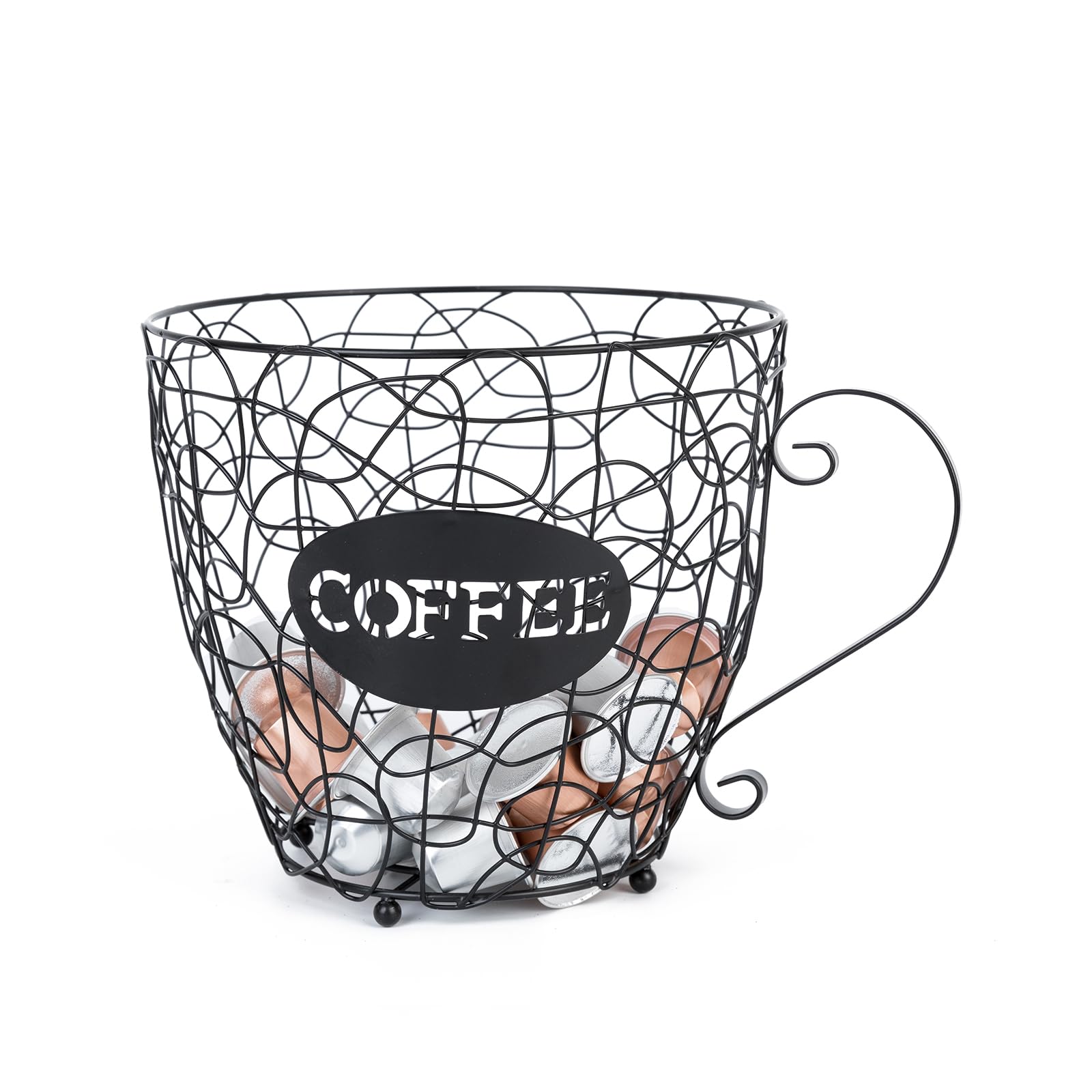 Coffee Pod Holder black on countertop