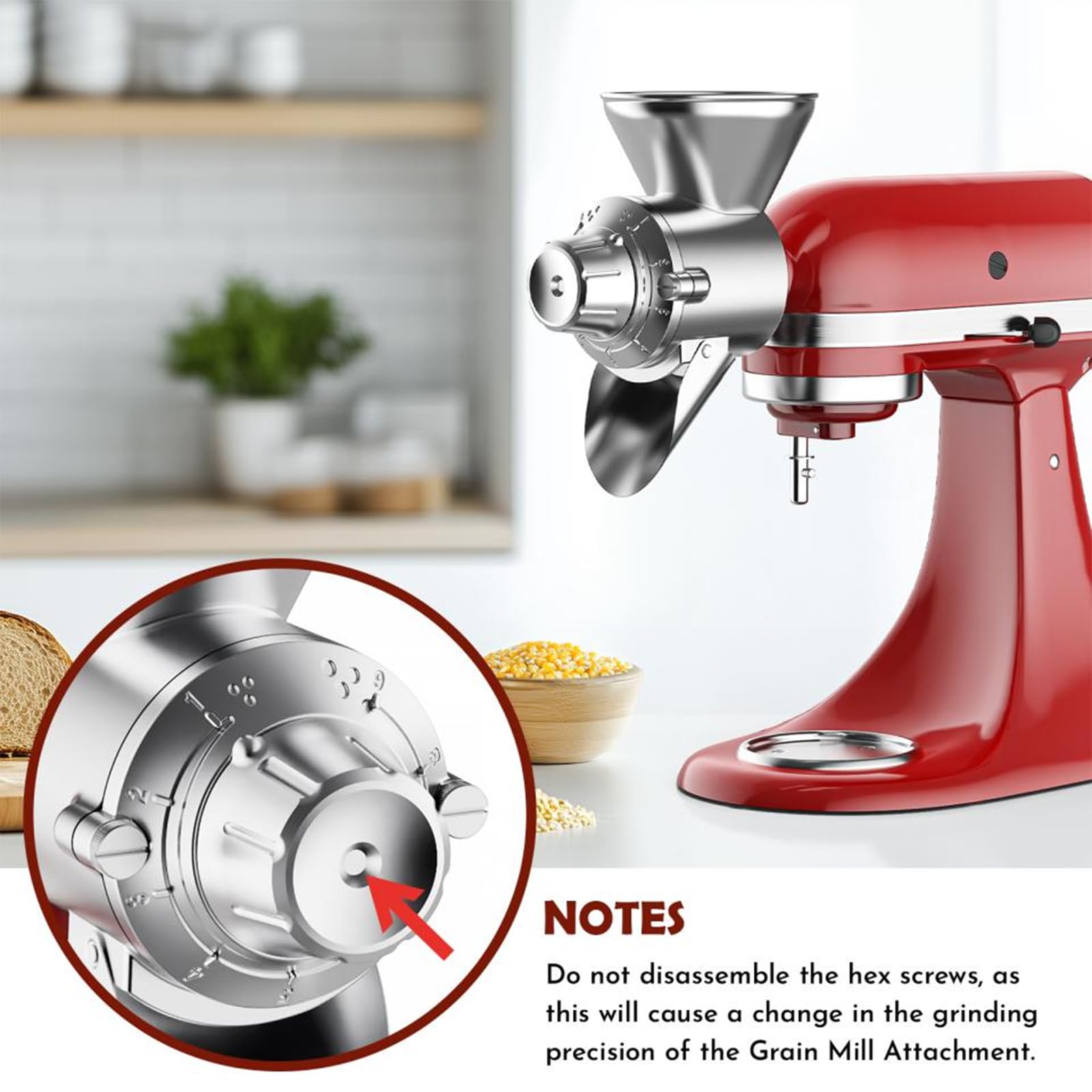 Cofun flour mill attachment for Kitchenaid stand mixer packaging