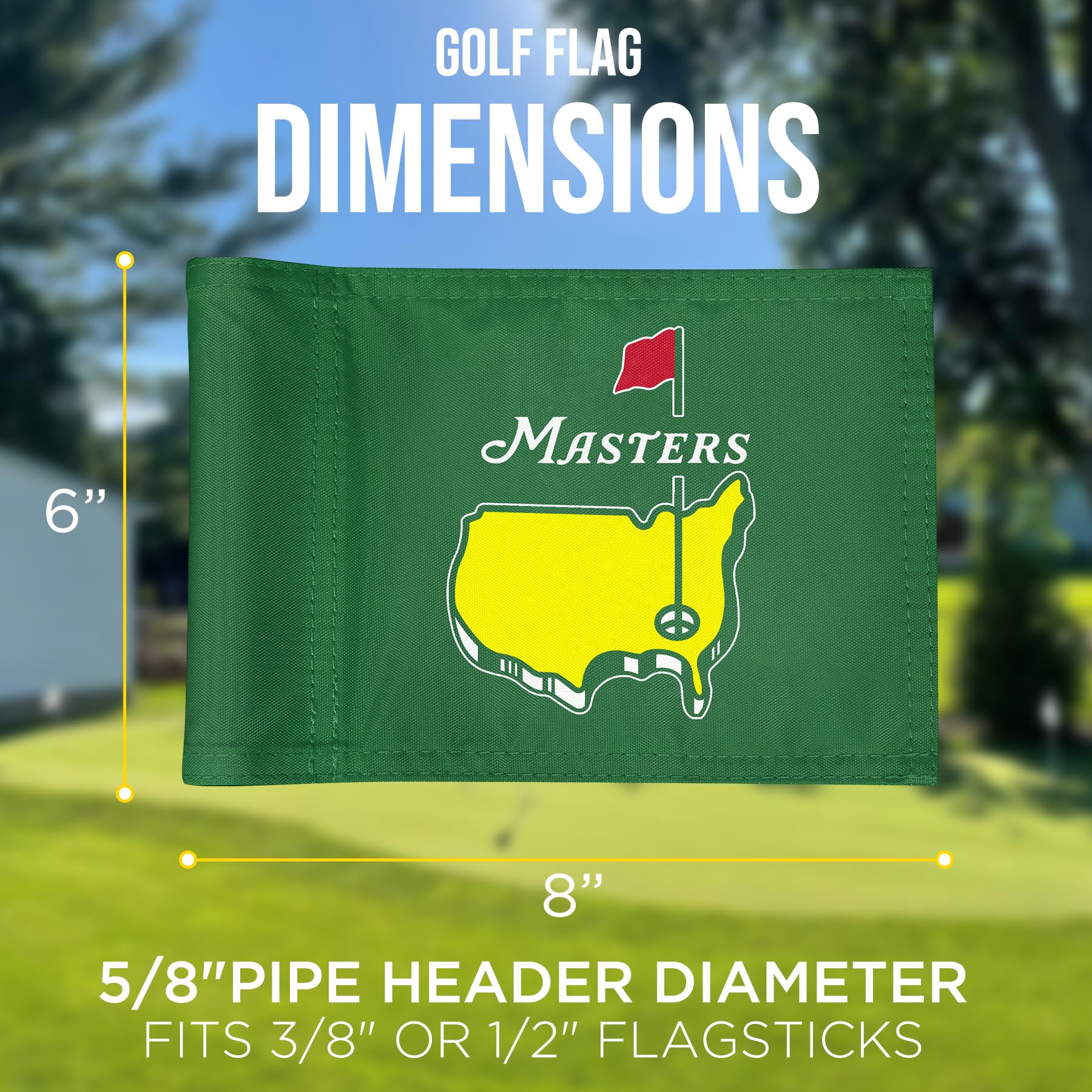 CoGolfing nylon flag 6x8 wind direction cue green