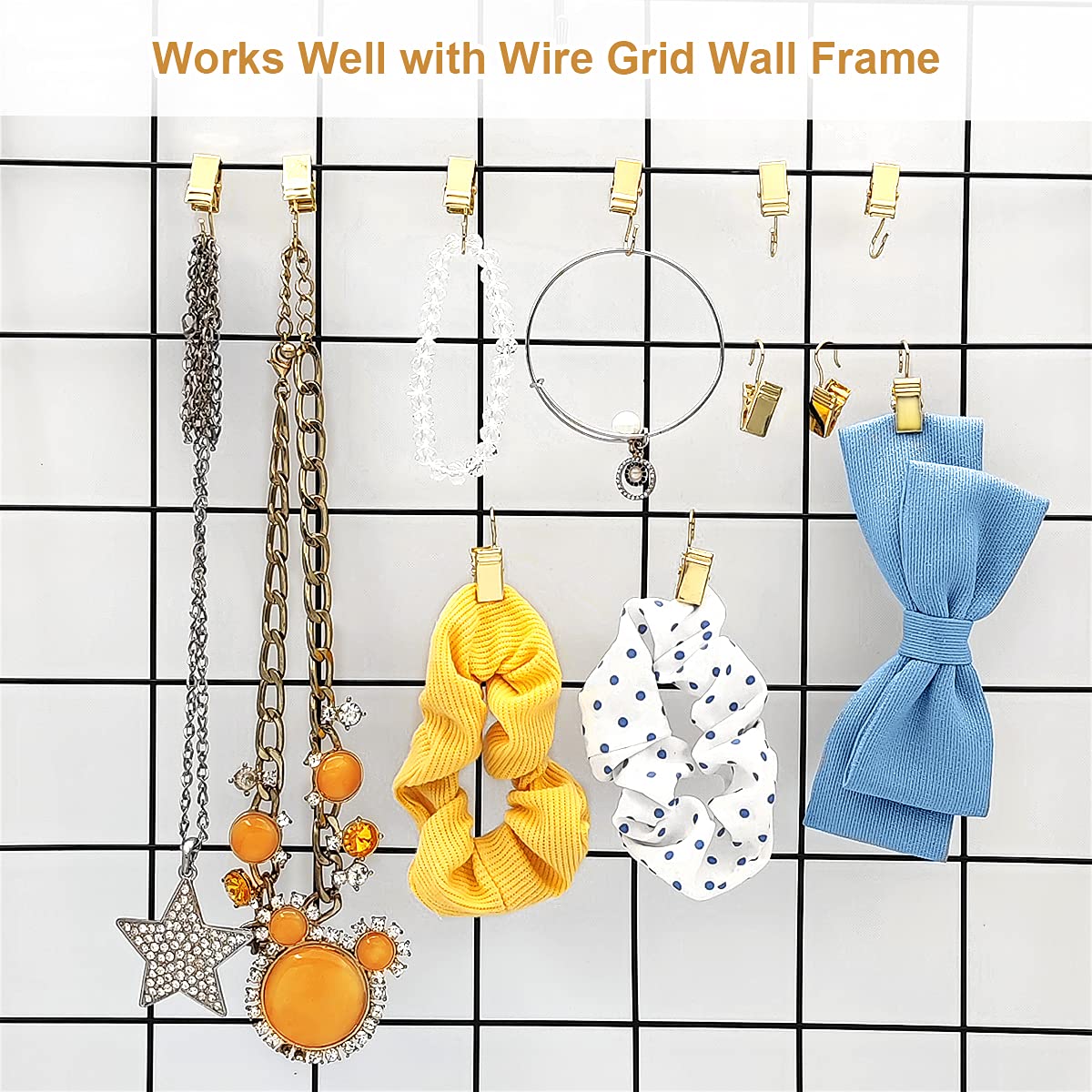 100 pack gold curtain clips for indoor decor