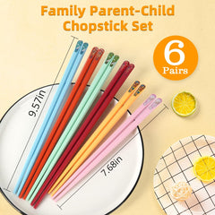 Coikcer fiberglass reusable chopsticks kids pair 7.68 inch