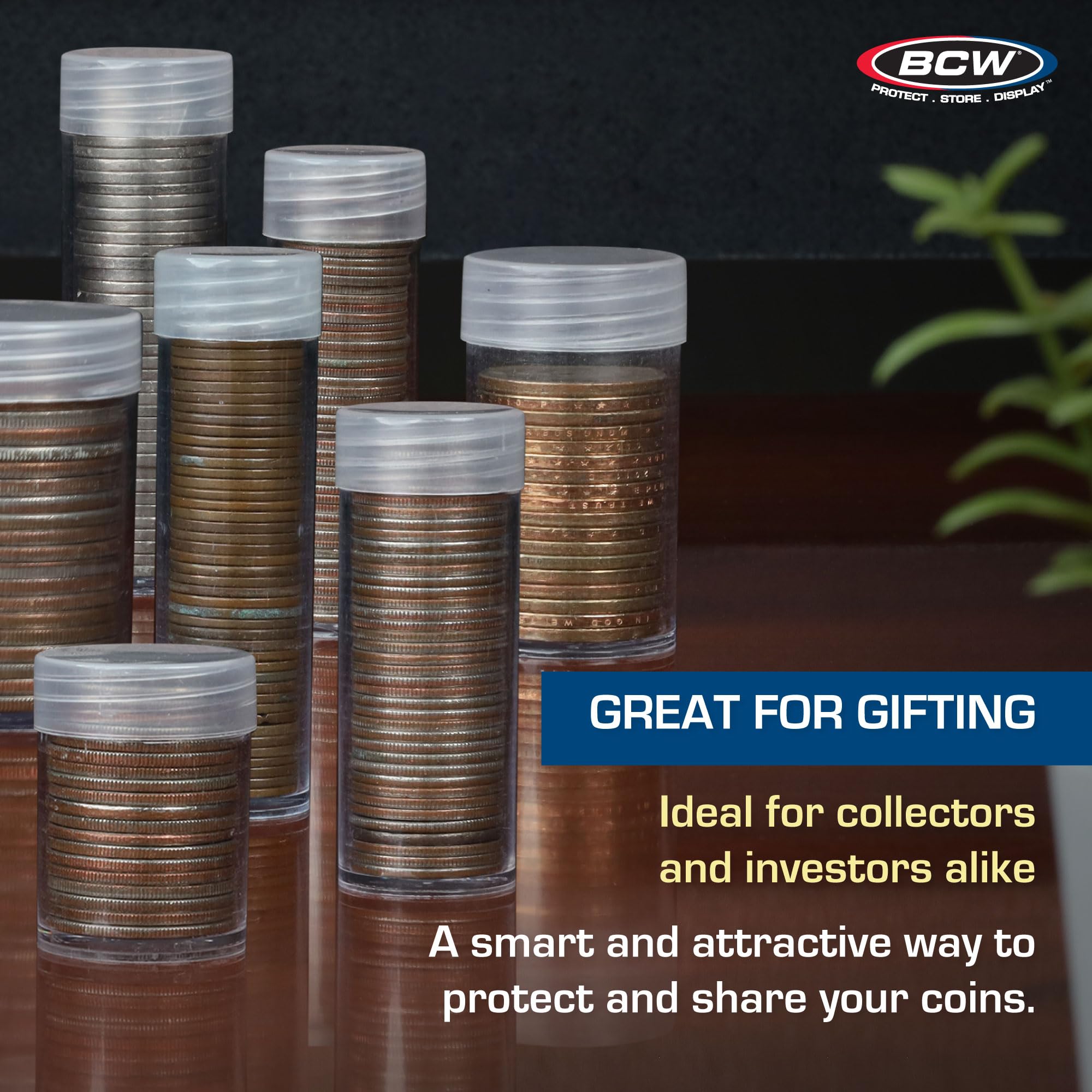 BCW coin storage tubes for organization