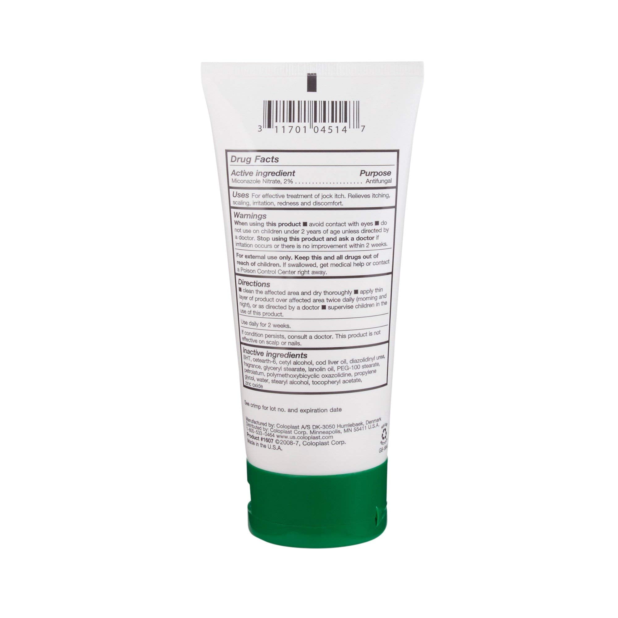 COL1607 zinc oxide moisture barrier cream with 2% Miconazole Nitrate