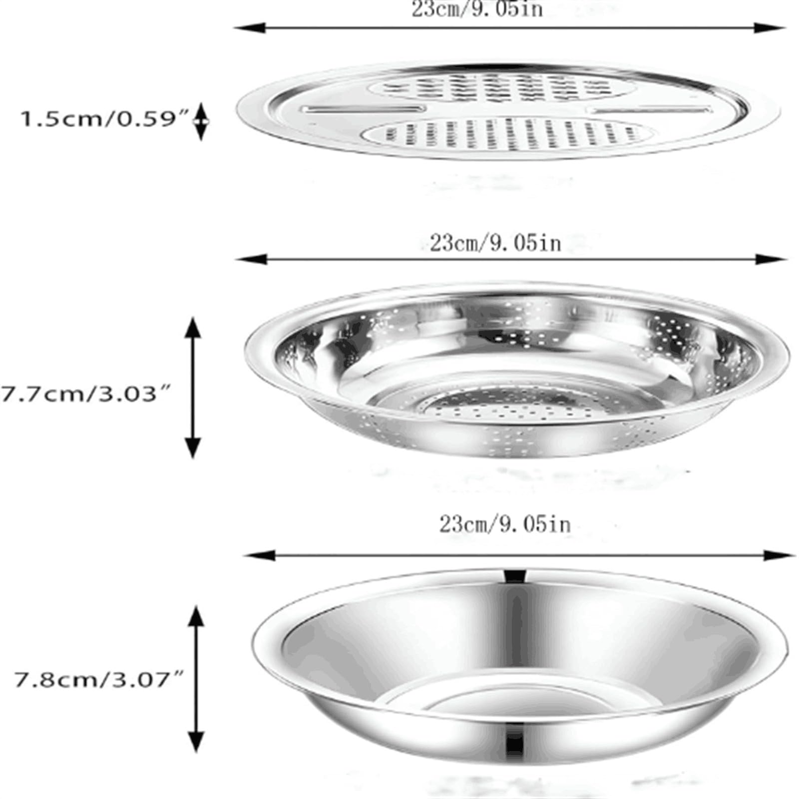 Colander strainer set part of the kitchen basin