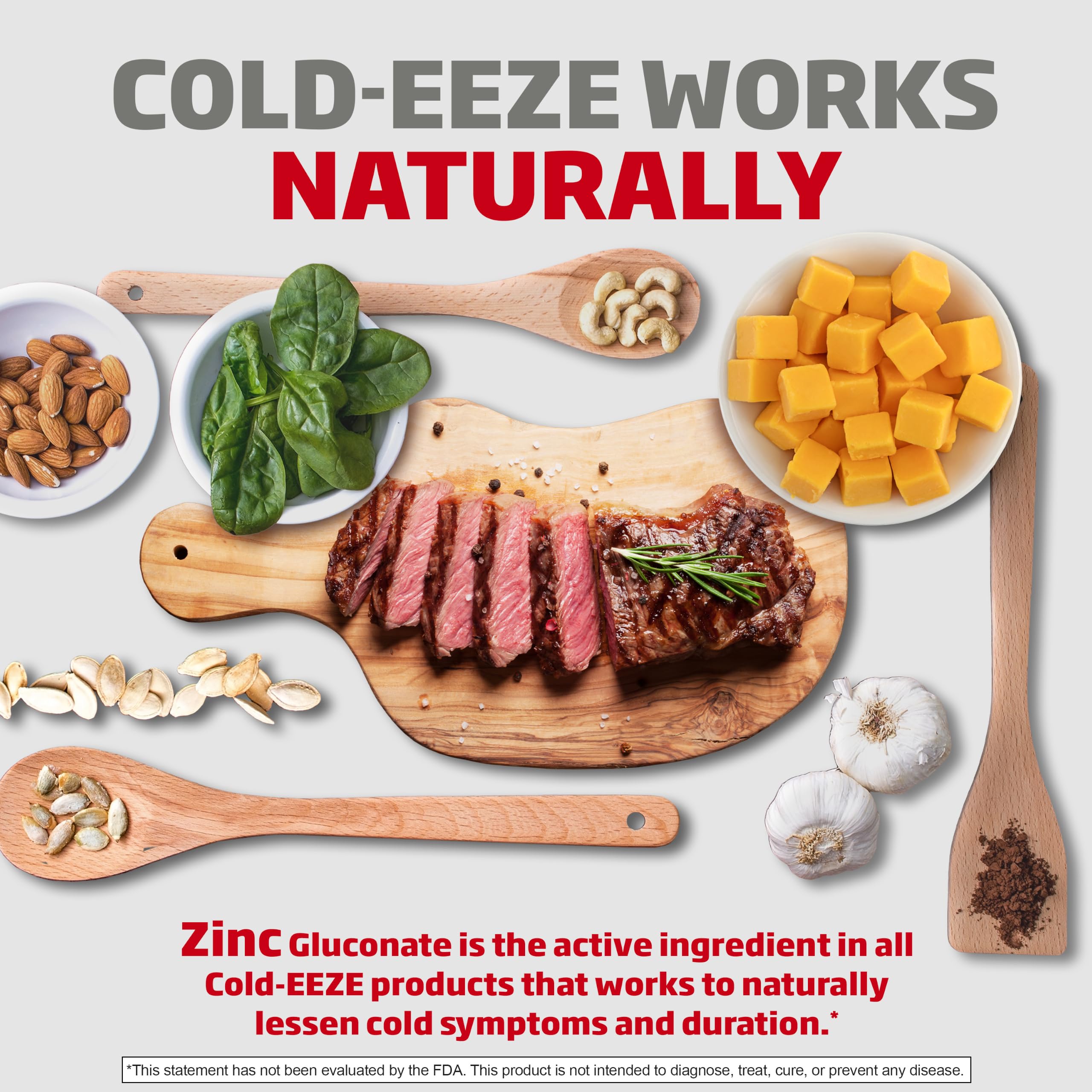 Zinc lozenges with 13.3 mg per lozenge Cold-Eeze